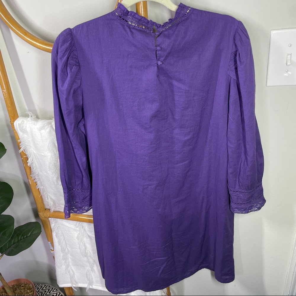 FARM Rio Purple Lace Detail Dress - Picture 6 of 9